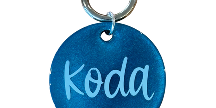 Round Colored Pet ID Tag