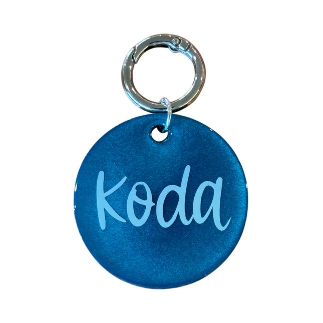 Round Colored Pet ID Tag