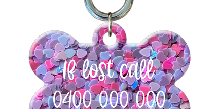 Heart Filled Bone Pet ID Tags