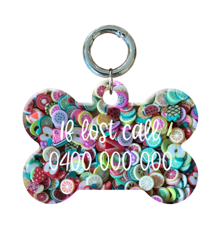 Fruit Bone Pet ID Tags