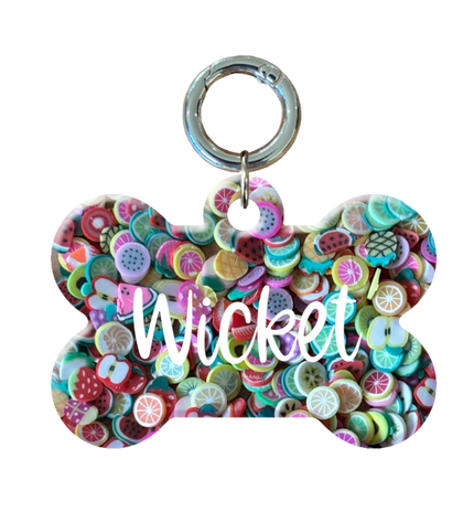 Fruit Bone Pet ID Tags