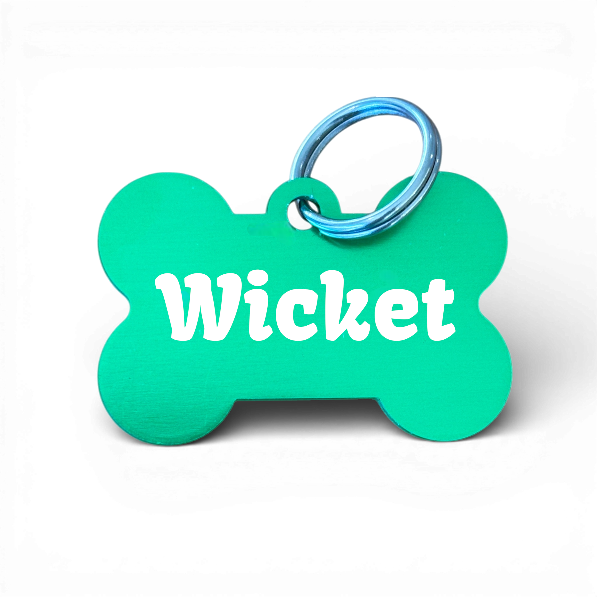 Green Aluminium Dog Tag