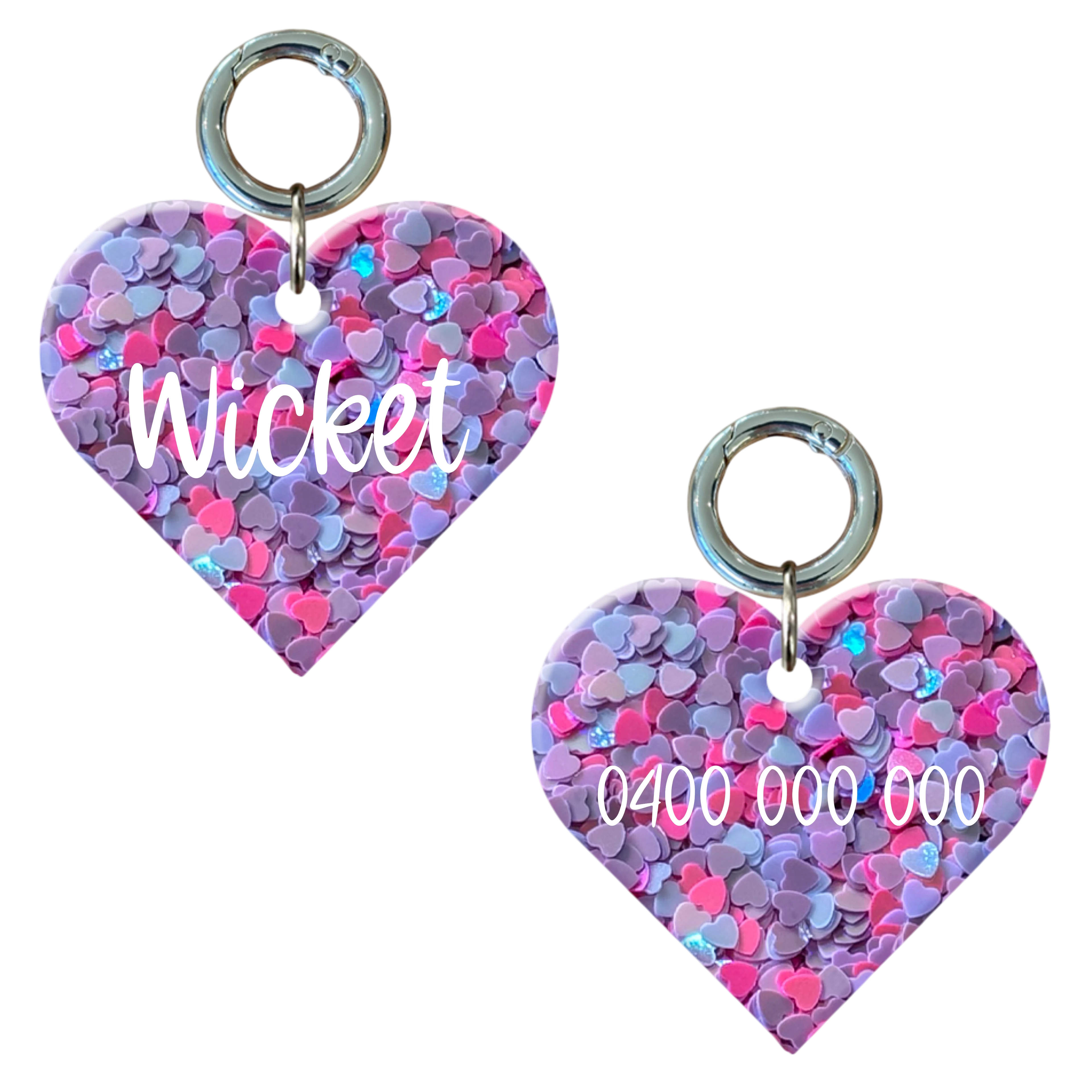 Mini Heart Dog Tags