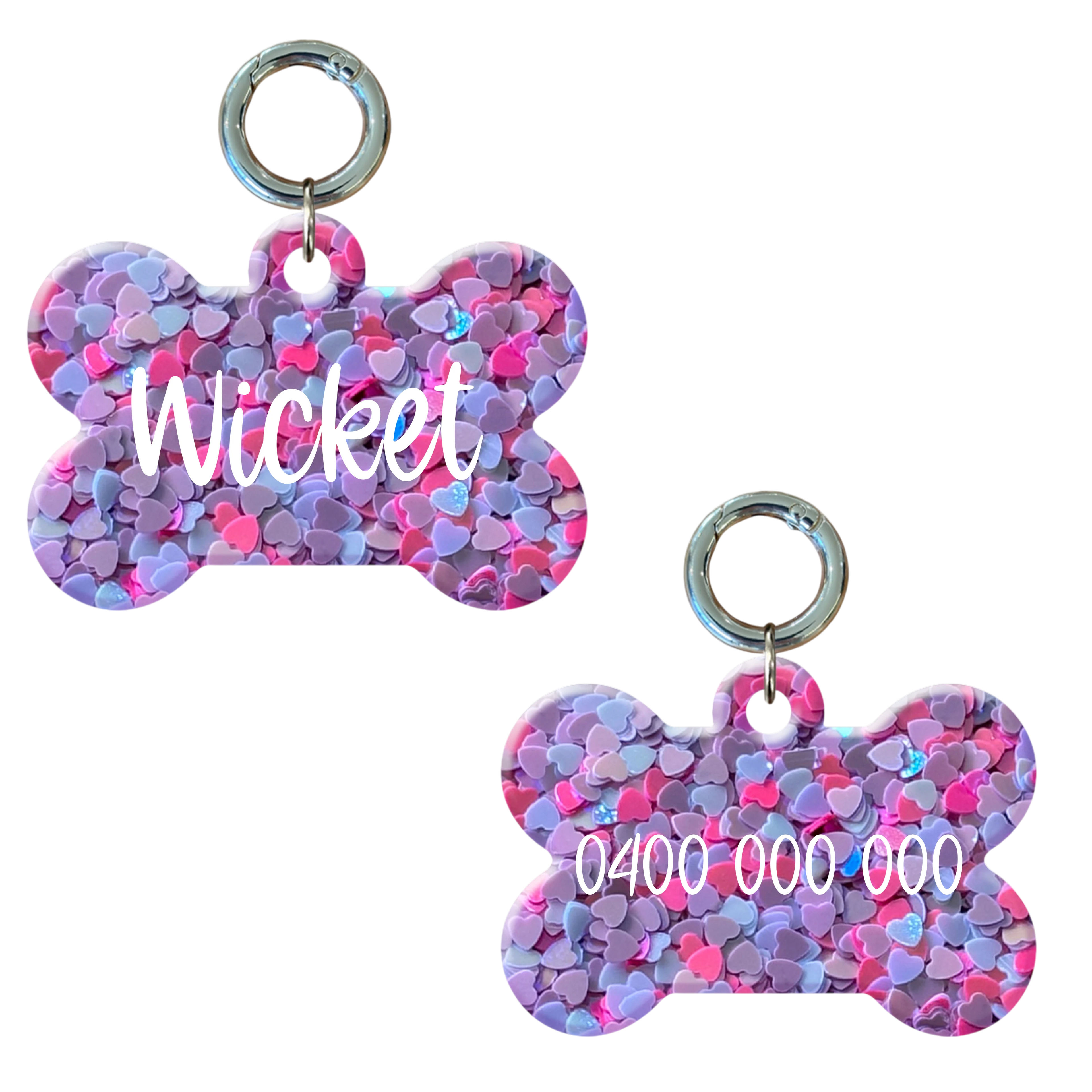 Heart Bone Dog Tags