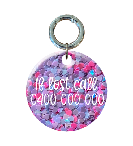 Heart Circle Pet ID Tags