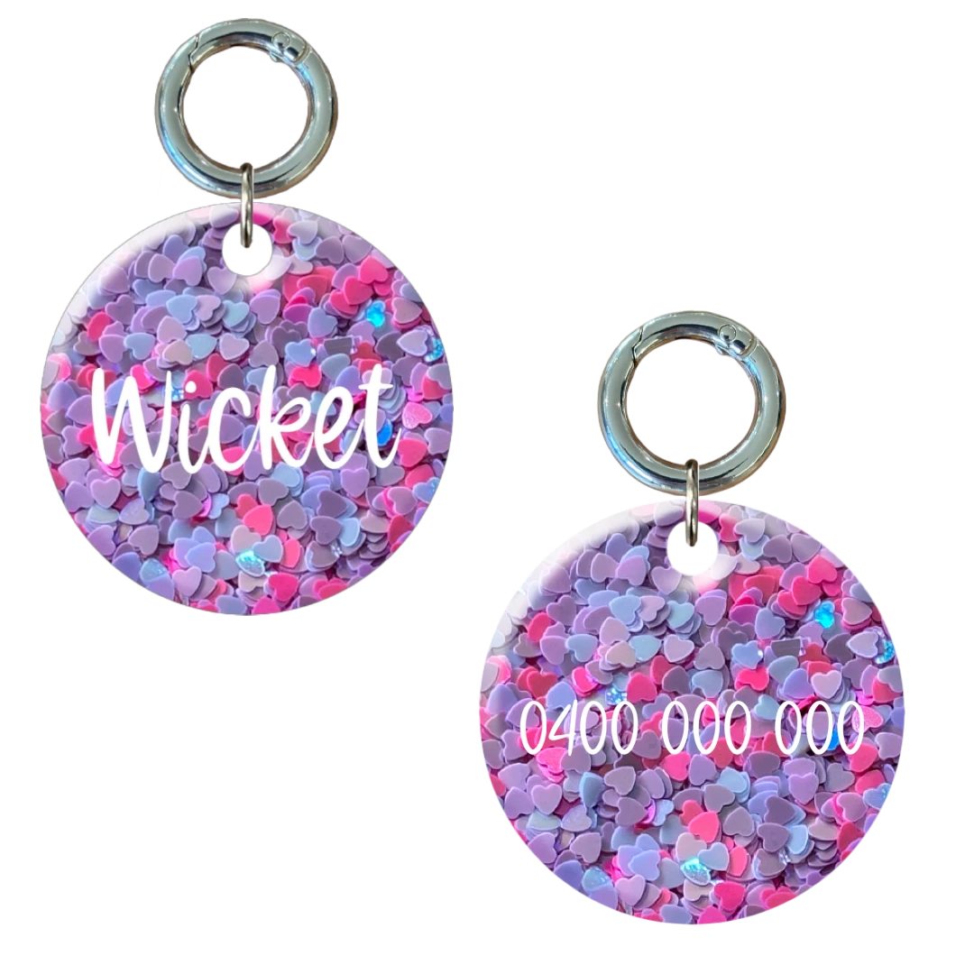 Heart Circle Pet ID Tags