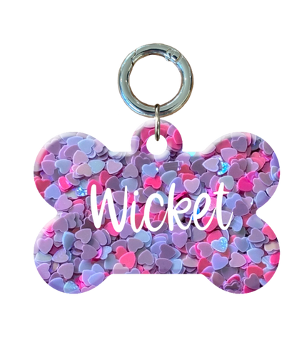 Heart Filled Bone Pet ID Tags