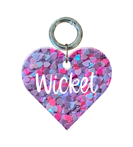 Mini Heart Filled Pet ID Tags
