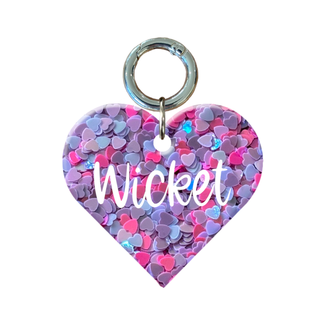 Mini Heart Filled Pet ID Tags