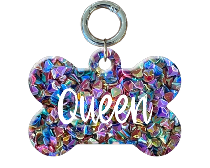 Royal Bone Glitter Tags