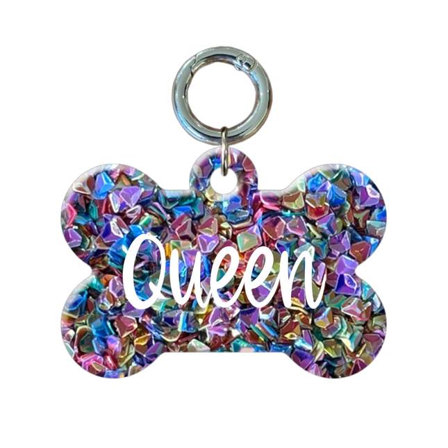 Royal Bone Glitter Tags