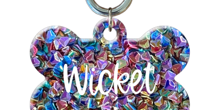 Glitter Bone Pet ID Tags