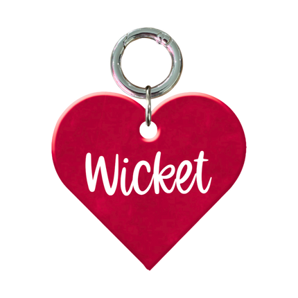 Mini Colored Heart ID Tags