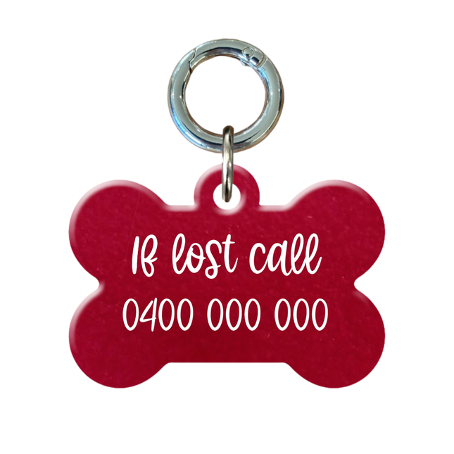 Colored Bone Pet ID Tags