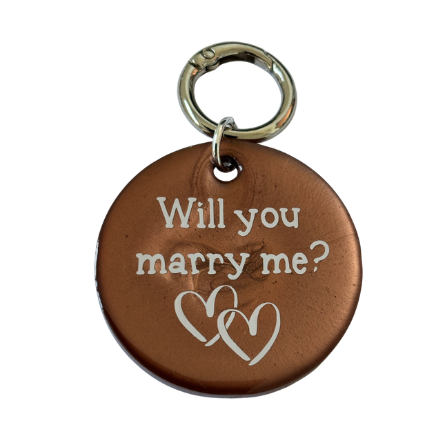 'Will you marry me' Dog Tags