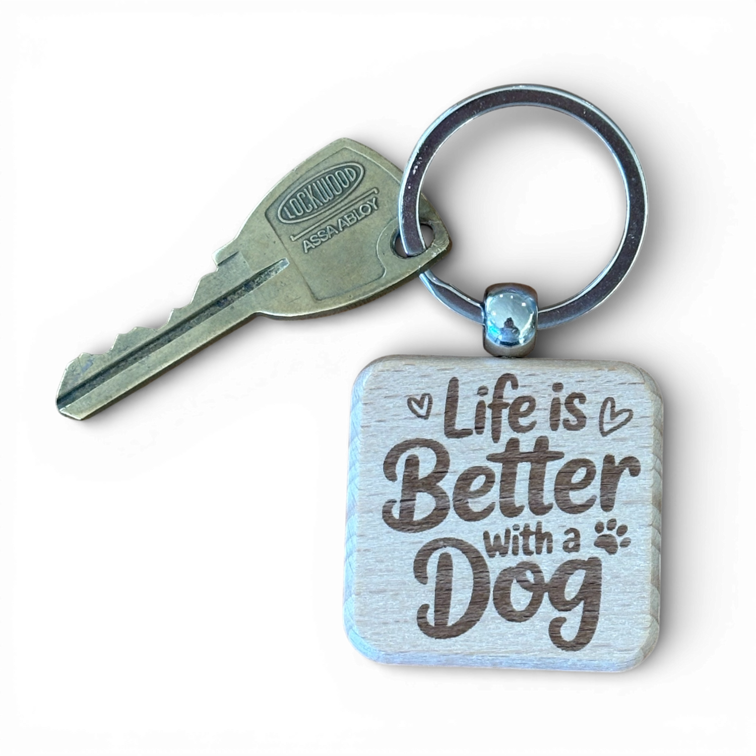 Life is Better with a Dog Keyring