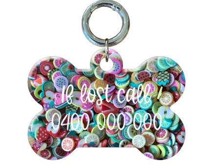 Fruit Bone Pet ID Tags