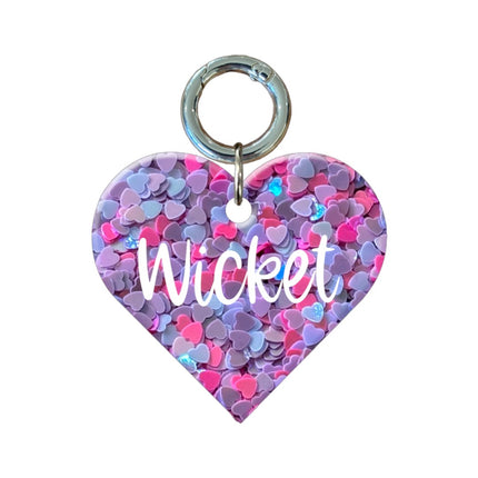 Mini Heart Filled Pet ID Tags