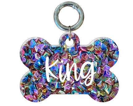 Royal Bone Glitter Tags