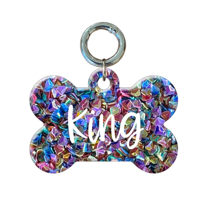 Royal Bone Glitter Tags