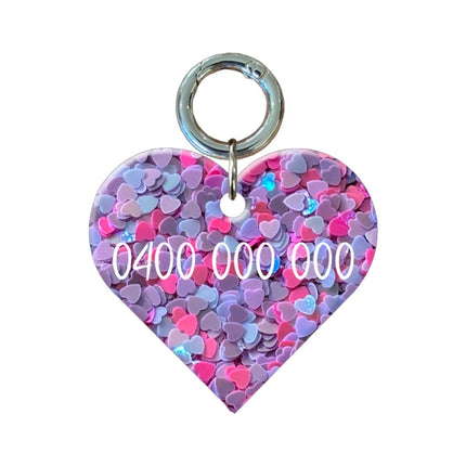 Mini Heart Filled Pet ID Tags