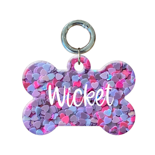 Heart Filled Bone Pet ID Tags